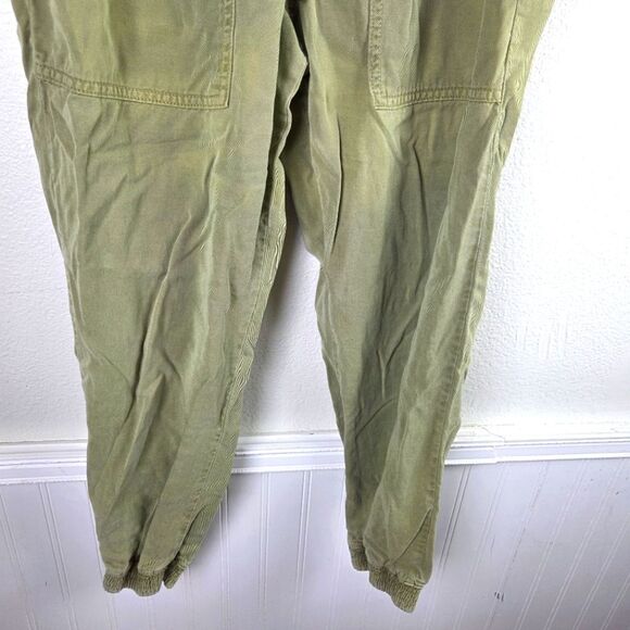 Zara Olive Green Chambray Linen Lyocell  Jogger Pants Size Small/SM - Picture 5 of 10